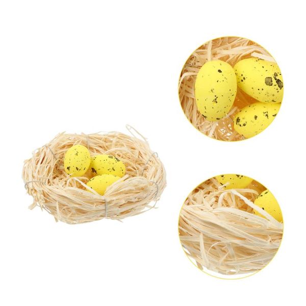 

1set easter pography ornaments hand-woven bird nests decorations cages