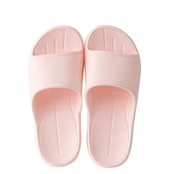 

slippers 2021 summer solid soft bottom women men floor skid proof casual flat slides bath sandals couple indoor home shoes, Black