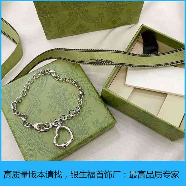

factory specials aa zhigujia's new 925 silver interlocking love bracelet for men and women, Black