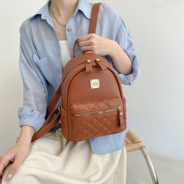 

korean internet celebrity backpack womens 2021 new fashion all-match trendy super womens backpack soft leather small bookbag