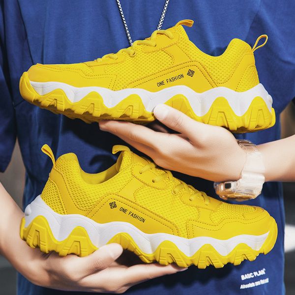 

summer fashion yellow mens casual sneakers mesh comfort non slip brand designer sneakers men casual shoes zapatillas de hombre