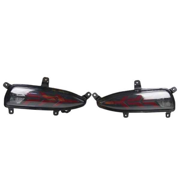 

car headlights 2pcs for i20 3 function red steering rear bumper light tail running