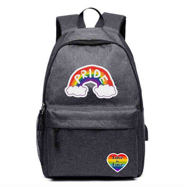 

rainbow lgbt peripheral usb sky oxford backpack female korean male and student bag