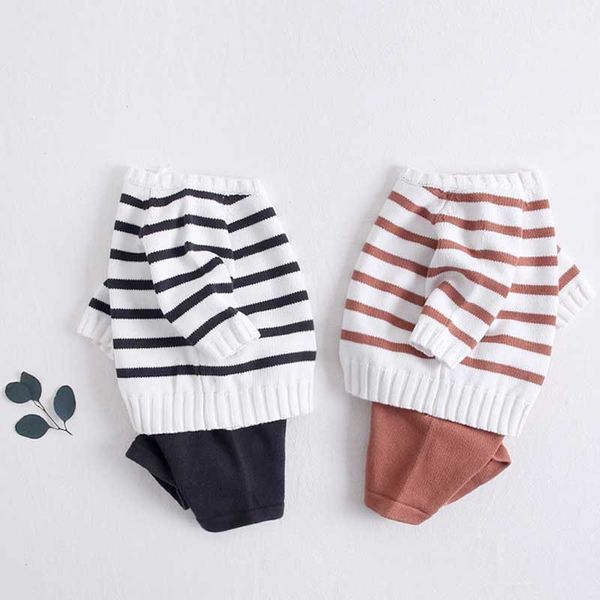 Baby Girls Boys одежда набор вязаных свитера + шорты вязаные шерстяные одежды костюм полый из рожденного малыша с длинным рукавом 210429