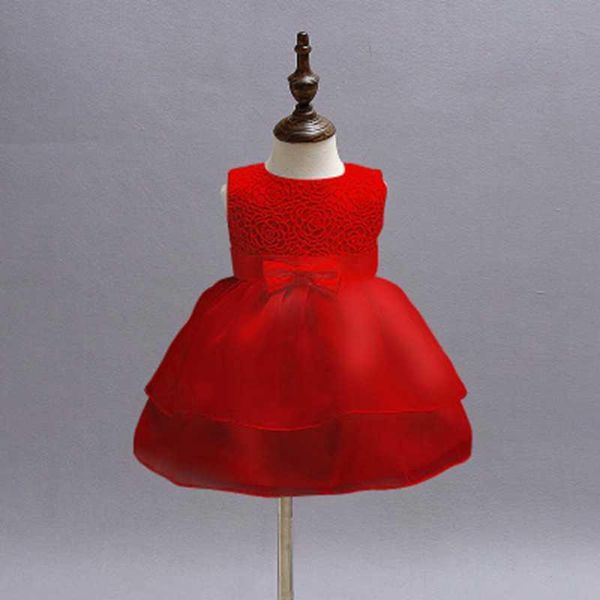 

girl's dresses baby / for little girls baptism clothes borns lace festive dress 1st 2nd birthday, Red;yellow