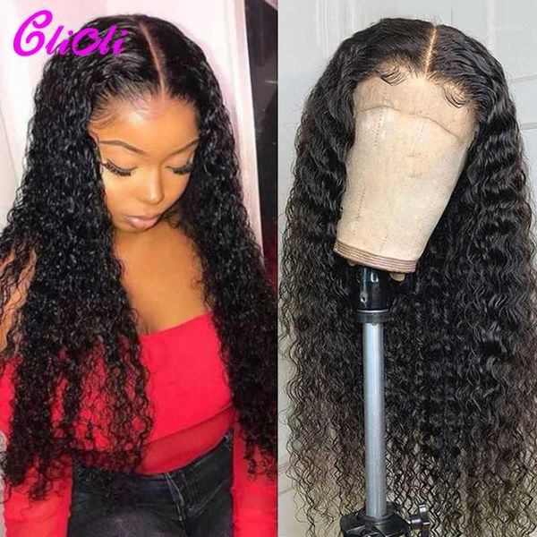 

deep curly lace front wig 13x4 frontal pre plucked 4x4 closure peruvian human hair 30 inch frontal1, Black;brown