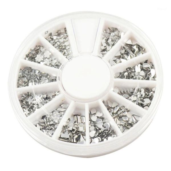 

nail art decoration acrylic 1.5 2.0 3.0mm fashion manicure accessories for women lady wh9981, Silver;gold