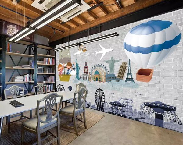 

wallpapers bacal custom mural wallpaper 3d cartoon castle air balloon princess room boys girls bedroom decor wall painting modern home