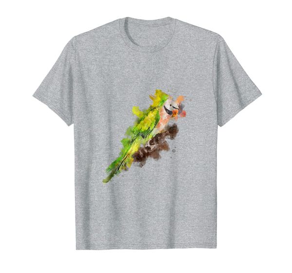 

Watercolor Moustache Parakeet Parrot T-Shirt, Mainly pictures