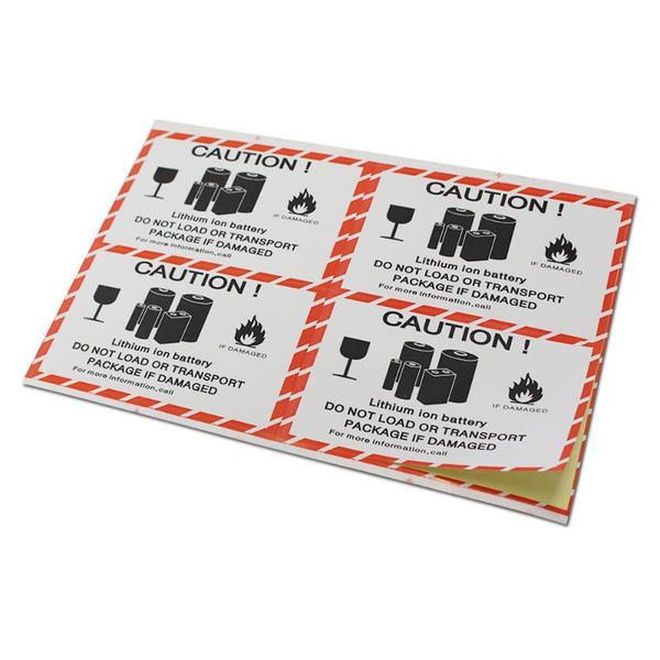 

greeting cards 180pcs printed self adhesive label sticker warning caution damaged package with battery print self-adhesive 2 size