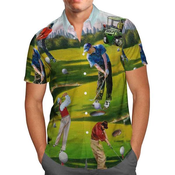 

men's casual shirts golf sports 3d beach hawaiian 2021 summer shirt short sleeve streetwear oversized 5xl camisa social chemise homme-1, White;black