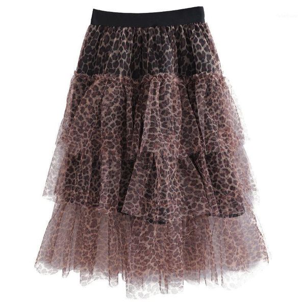 

skirts 2021 summer korean style leopard print princess tutu skirt for cute baby girls fashion tulle cake luxury kids clothes1, Blue
