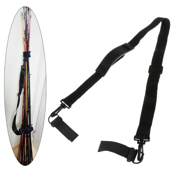 

fishing accessories 1 pc rod belt carry strap band portable outdoor tackle shoulder travel holder