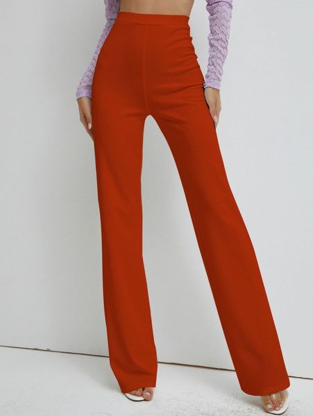 

sbetro high waist straight leg pants b8av#, Black;white