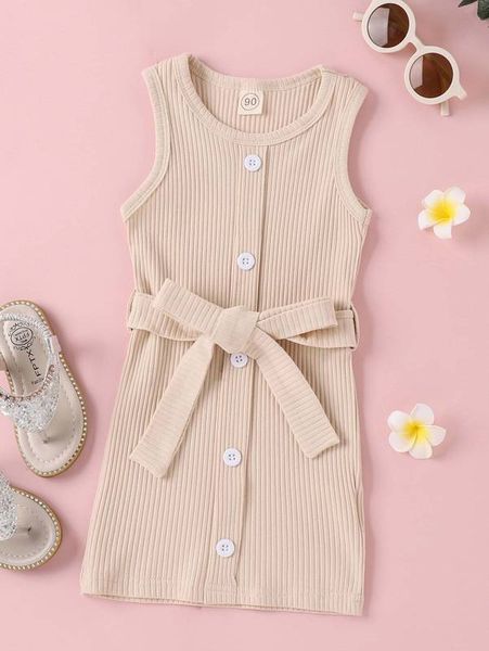 

baby ribbed knit belted dress she, Red;yellow