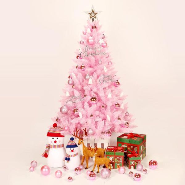 

christmas decorations girl's heart romantic pink home store el celebrate supplies xmas artificial tree ornaments for gift