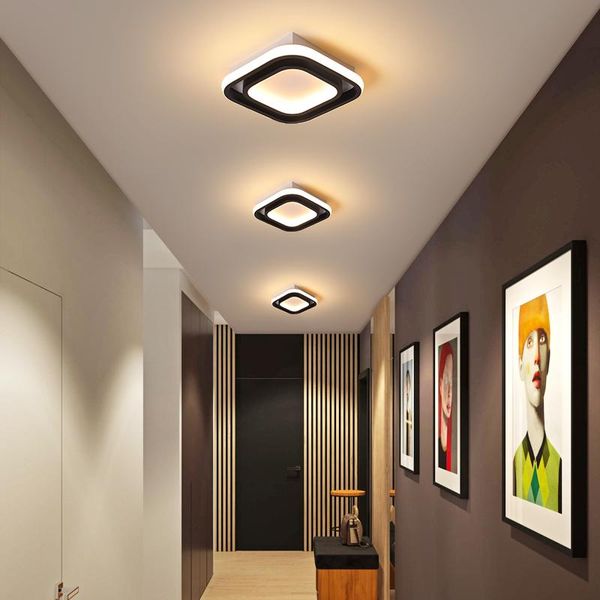 

ceiling lights modern led balcony living room round square shape iron lighting lamp drop plafonnier luminaria lamparas