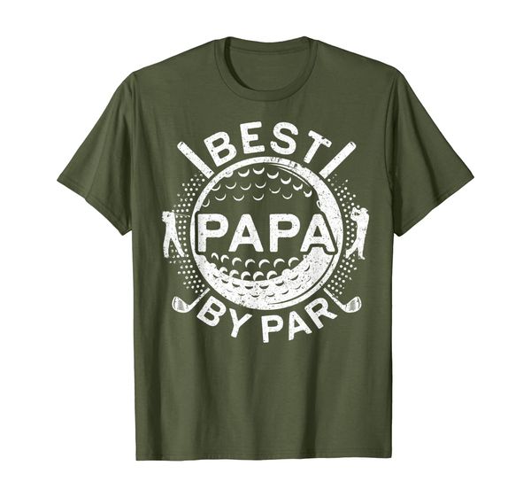 

mens papa by par t-shirt golf lover father's day gift shirt t-shirt, White;black