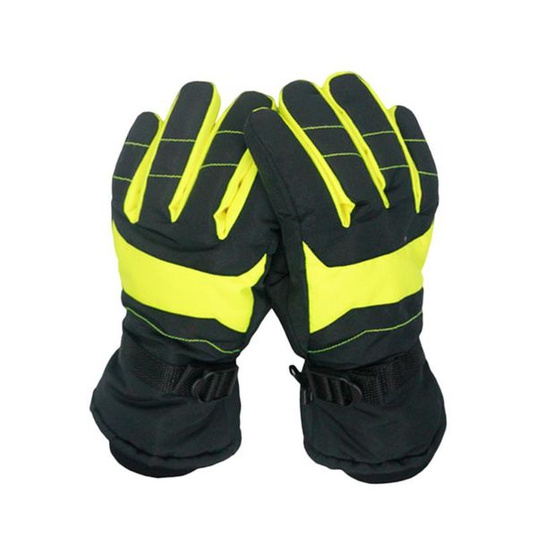 

ski gloves high breathable windproof winter keep warm snowboard cold resistant (black+fluorescent gre
