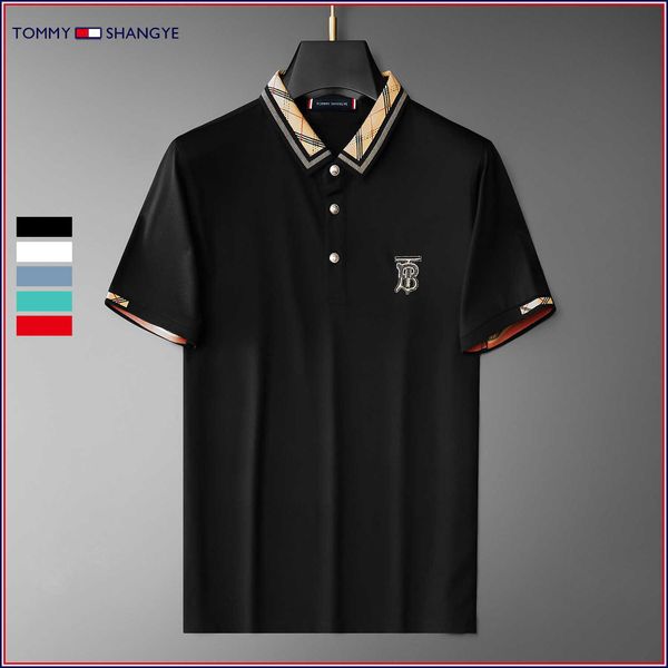 

short lapel men's sleeve casual busins t-shirt 2021 summer fashion polo shirt
