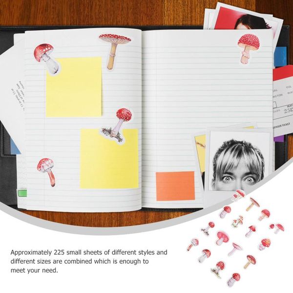 

gift wrap 225pcs mushroom printed sealing sticker self-adhesive packing decal
