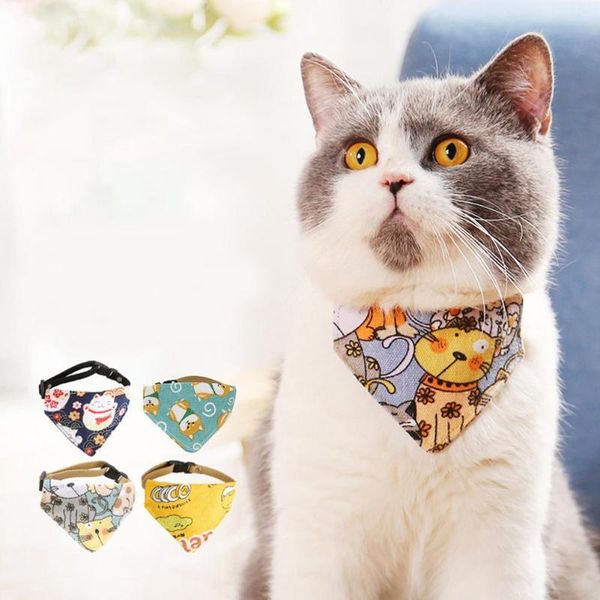 

dog apparel cat triangular bandana cute cartoon animal printed triangle scarf collar neckerchief for puppy suitable kitten small