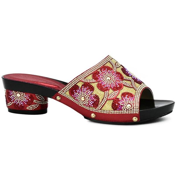 

dress shoes red rhinestone women wedding african paty open toe ladies italian pumps, Black