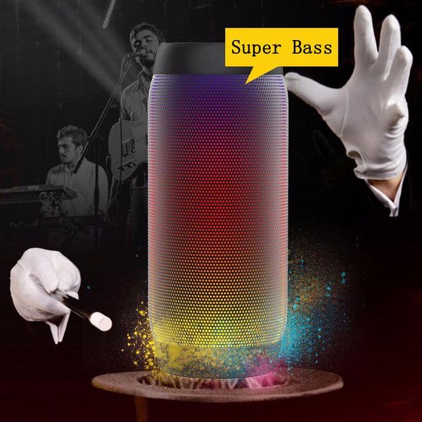 

speaker led colourful light speakers cycling travel camping accessories outdoor support tf card bluetooth bass portable