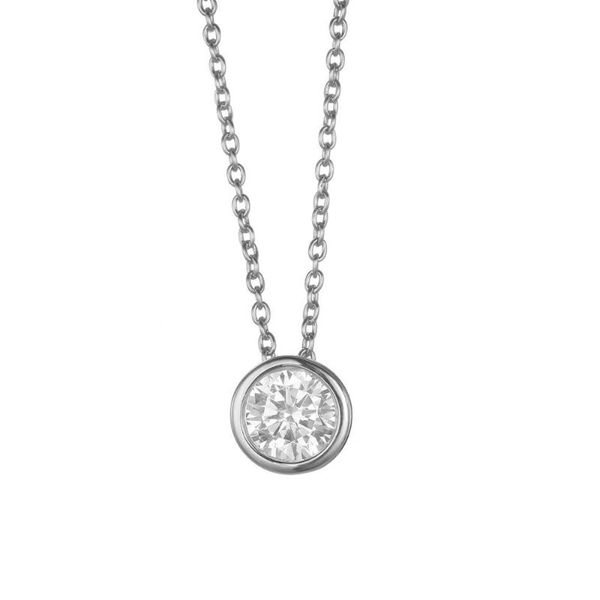 

pendant necklaces women's flat shiny necklace classical round crystal rose gold plated fashion jewelry christmas gift, Silver