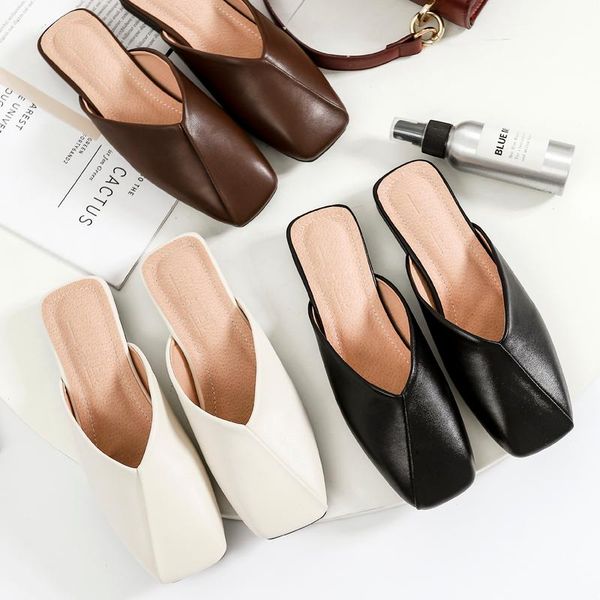 

in the spring designer outdoorshoes woman mules platform slippers sandalias de verano para mujer zapatos calzado, Black