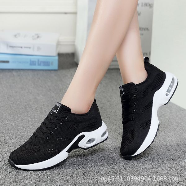 

2021 new air cushion shoes women's flying sports running korean student mesh
