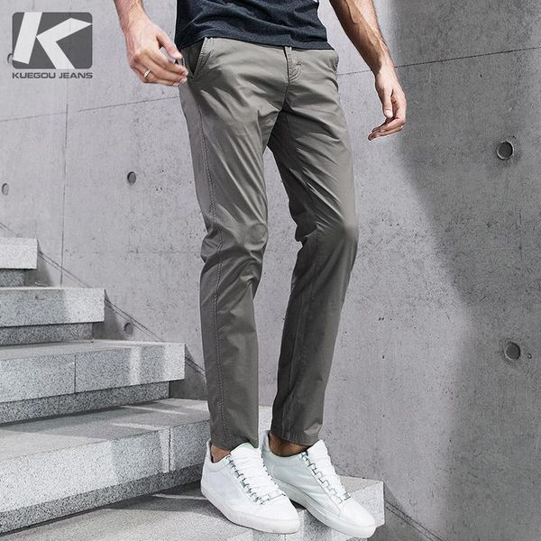 

men's pants 2021 spring thin cotton black casual men long classic trousers for male fashion vintage work brand clothing 2397
