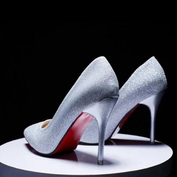 

dress shoes marlisasa zapatos dama women cute sweet silver heel stiletto for party ladies golden black pumps h274