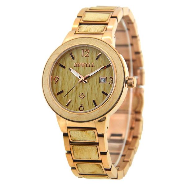 

wristwatches fashion stainless steel sport rose gold quartz clock waterproof christmas gifts watch customized logo, Slivery;brown