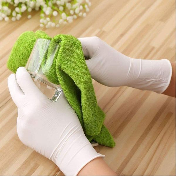 

disposable gloves 100 pcs rubber work glove prep cooking / kitchen waterproof service cleaning nitrile
