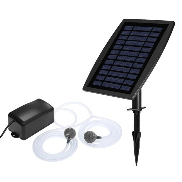 

solar fish tank oxygen pump oxygenator aquarium aerator pond air fishing with pipe garden decorations