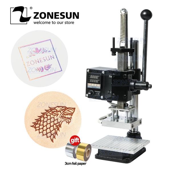 

craft tools zonesun foil stamping machine manual bronzing for pvc card leather and paper