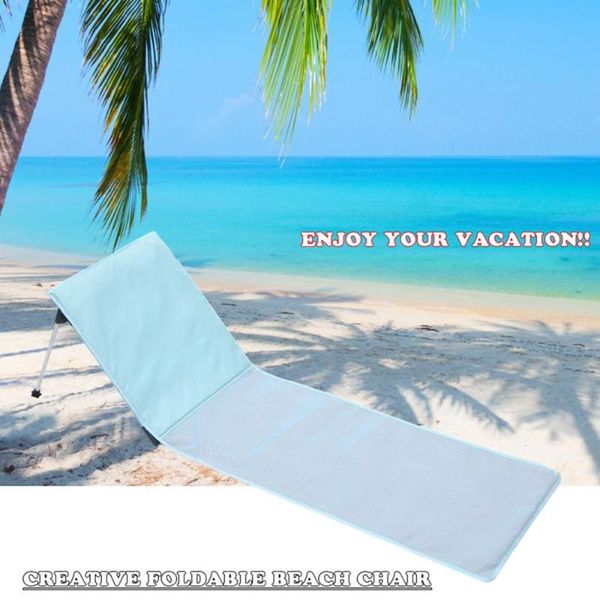 

portable outdoor folding beach chair summer vacation sun lounger suitable for home garden pads