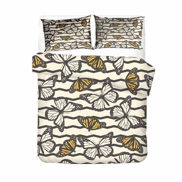 

bedding sets helengili 3d set beautiful butterfly pattern print duvet cover bedclothes with pillowcase bed home textiles