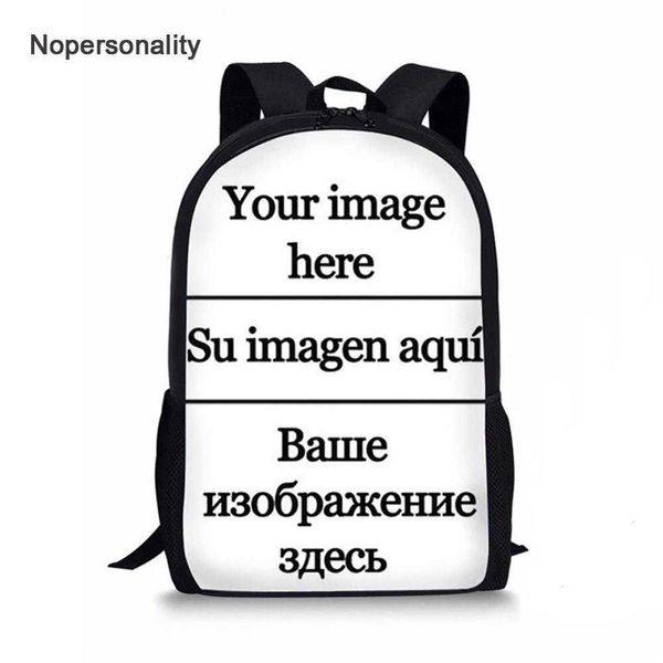 Пользовательские ваше имя изображения DIY рюкзак для школьников для мальчиков девочек крутые первичные дети дети Bagpack уникальный мультфильм книжный мешок ruckack x0529