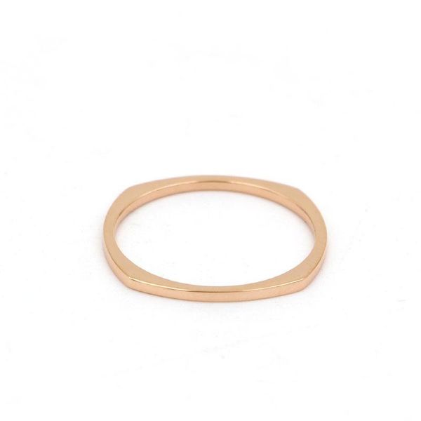 

cluster rings martick simple style 316l stainless steel square tail ring rose gold for woman stackable jewelry r46, Golden;silver