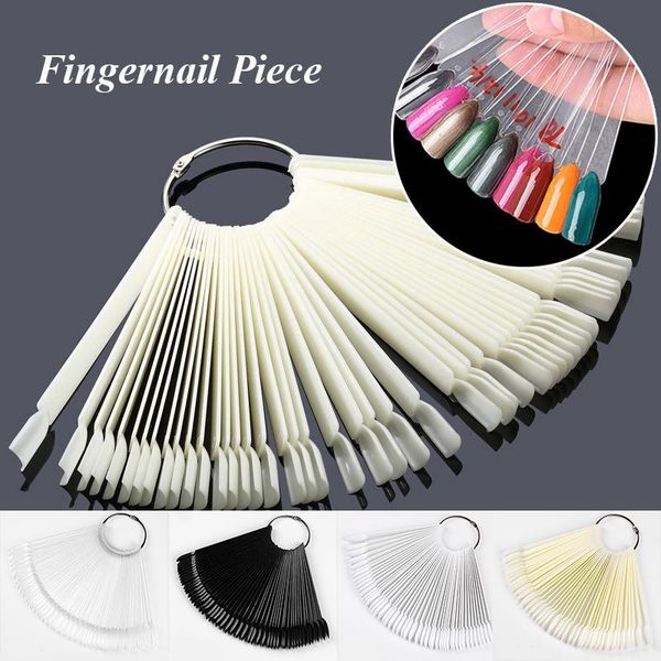 

nail art kits 50/40pcs practice swatches color display templates polish palette tips pink black white sample fan