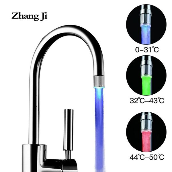

other faucets, showers & accs zhang ji led temperature sensitive 3-color light-up faucet kitchen bathroom glow water saving aerator tap nozz