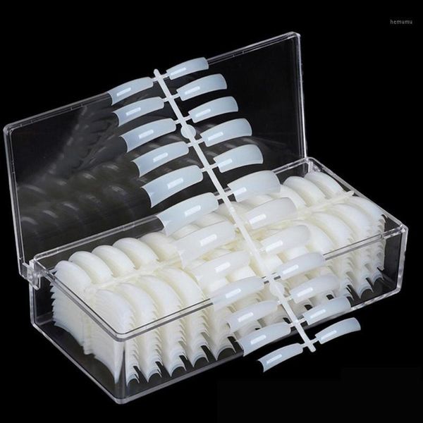 

french half-stick natural color nail art white fake nails 500 pieces q9y41, Red;gold