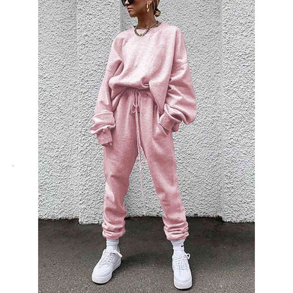 

leggings women fashion sport casual o-neck sleeve and drawstring waist long pants tracksuit suit solid puls size sweatershirt, Black