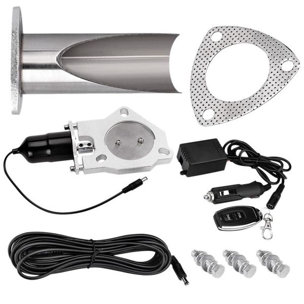 

manifold & parts 3 inch electric stainless exhaust cutout with remote control be cut pipe out kit car complete installations