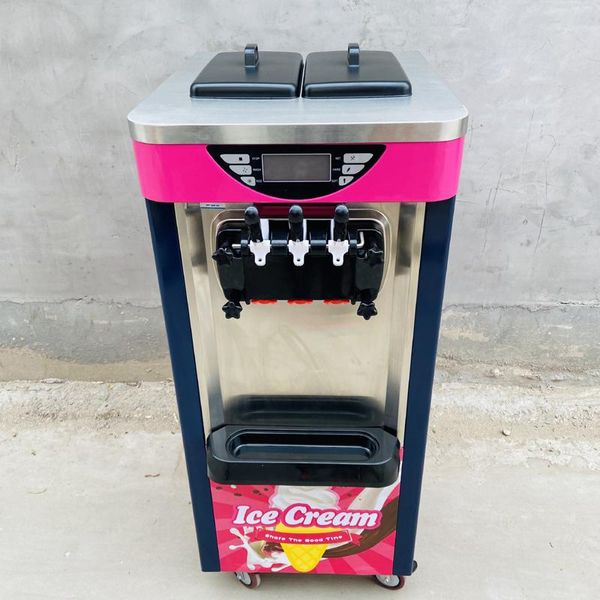 

ice cream making machine 3 flavors commercial soft stainless refrigerator