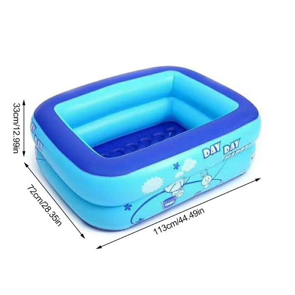 

inflatable swimming pool square kids children's pvc soft thick summer bathing for adults children & accessories