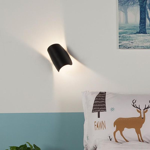 

wall lamp modern nordic minimalist creative rotate lron led light for living room bedroom bedside stairway aisle e27