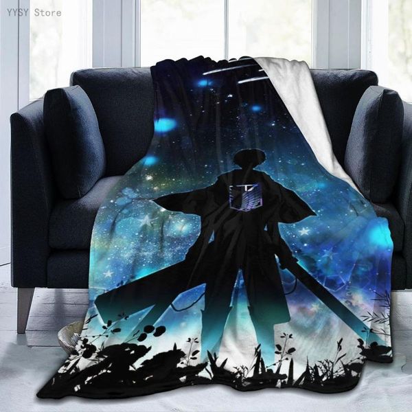 

blankets attack on titan 4 (22) anime printed ultra-soft micro fleece blanket flannel throw sherpa bedspread bedding sofa